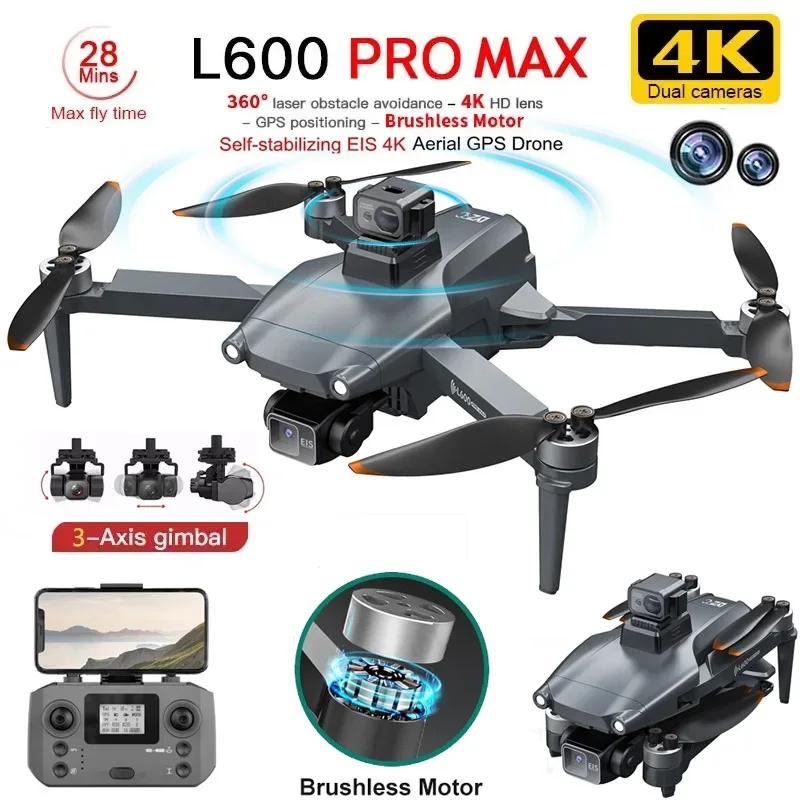 Drone Camera 4K - L600 プロマックス GPS ドローンプロフェッショナル 4K 3