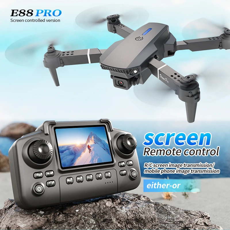 プロフェッショナルE88 PROドローン、スクリーン付き8K - Drone Camera 4K のレビューと価格