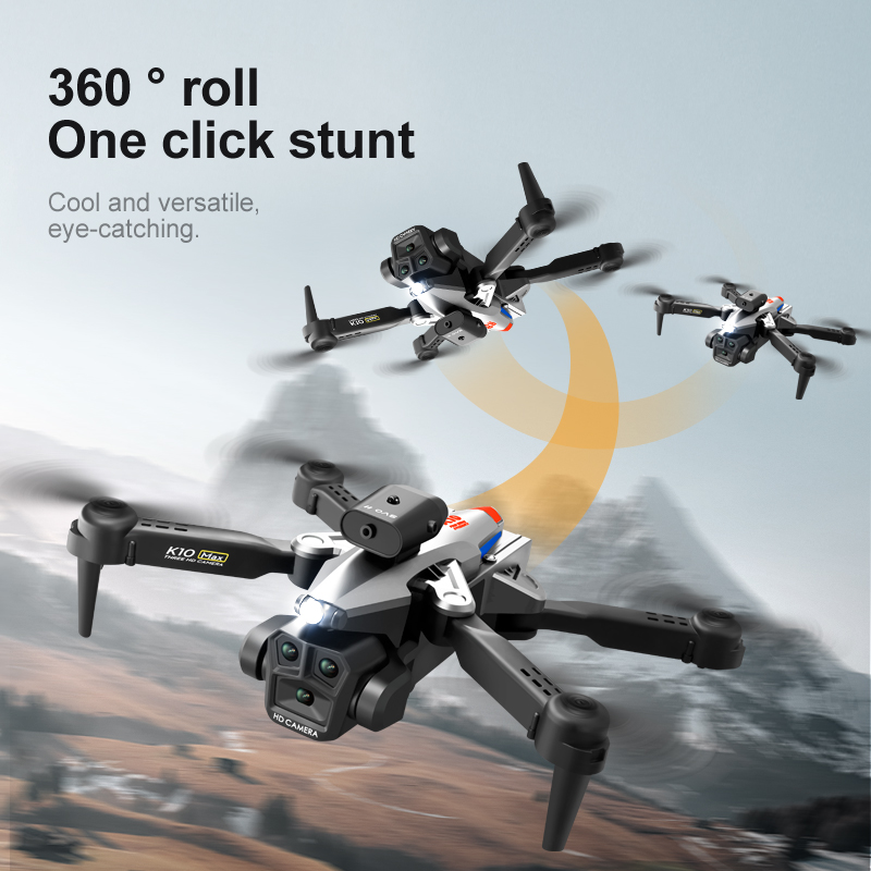 K10 最大 RC ドローン HD 4K 飛行機 3 カメラ - Drone Camera 4K のレビューと価格